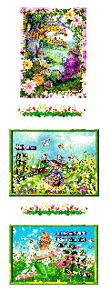 BLUMENWIESE    MAUS   BIRDS  und GUMO und BILDtext