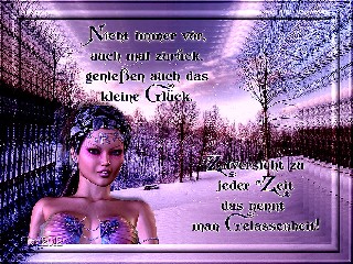 NICHT  IMMER VOR AUCH MAL ZURÜCK