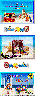 AM  STRAND   COLLAGE  SCHNEEMÄNNER und SA und FERIEN
