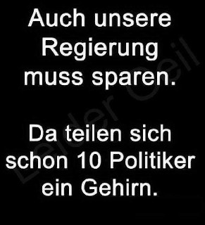 REGIERUNG  MUSS SPAREN