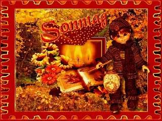 SONNTAG  COLLAGE  BLUMEN  POSER