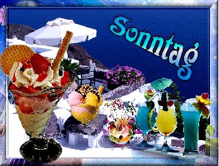 SONNTAG  COLLAGE  EIS  AM  MEER