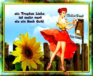 am Gartenzaun PIN UP ein Tropfen Liebe