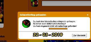 150 SCHMETTERLINGE    22   03   2019