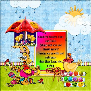 COLLAGE  GLAUBE AN WUNDER LIEBE UND GLUECK