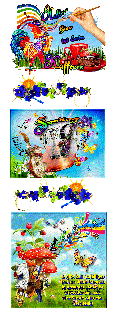 FREITAG   COLLAGE  ANIMALS MUSIC und HALLO und BILDtext