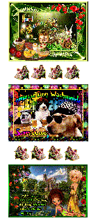 SAMSTAG    COLLAGE  DOGGIES und GUMO und BILDtext