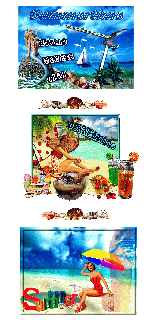 DONNERSTAG    AM STRAND  COLLAGE  und HALLO und BILDtext