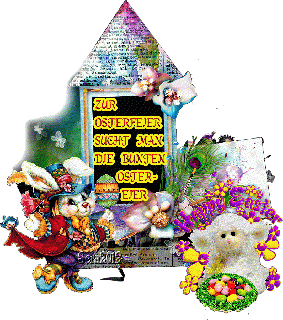 COLLAGE    BEI  OSTERFEIER BUNTE  EIER