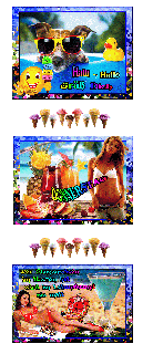 DONNERSTAG   COLLAGE COOL DRINKS  und HALLO und BILDtext