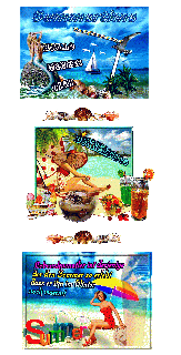 DONNERSTAG    AM STRAND  COLLAGE  und HALLO und BILDtext