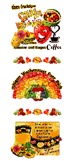 COLLAGE  OBST  und GUMO und BILDtext