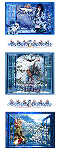 FREITAG    Collage    FENSTER  FAIRY und HALLO und BILDtext