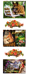 COLLAGE   BADETAG und HALLO und BILDtext