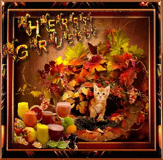 COLLAGE  CAT  HERBSTGRÜSSE