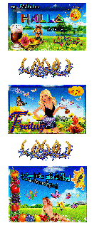 FREITAG   COLLAGE AUF WIESE und HALLO und BILDtext