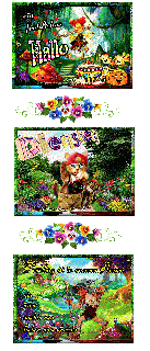 DIENSTAG   COLLAGE     CAT EULE    GARTEN und HALLO und BILDtext