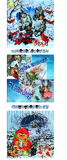 Collage    BUNNIES  WINTER und GUMO und BILDtext