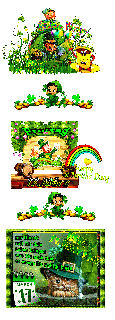 FREITAG   COLLAGE LEPRECHAUN  und GUMO und BILDtext