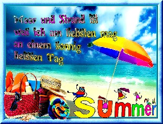 AM   STRAND   UND MEER AM HEISSEN TAG