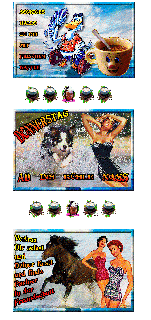 DONNERSTAG   AM STRAND   ANIMAL  PINUP und HALLO und BILDtext