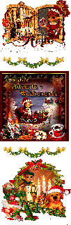ADVENT   3   ELFE  SCHLITTEN und HALLO und BILDText
