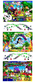 DIENSTAG   AUF WIESE  DISNEY COLLAGE und HALLO und BILDtext