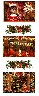 DONNERSTAG   AM FENSTER   KERZEN  und GUMO und BILDtext