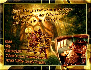 COLLAGE  ELFE  JEDER  MORGEN HAT WEITE SCHWINGEN