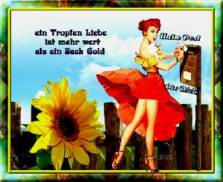 am Gartenzaun PIN UP ein Tropfen Liebe
