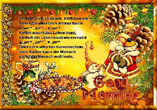 COLLAGE  SANTA  LADE DICH ZUM KÄFFCHEN EIN